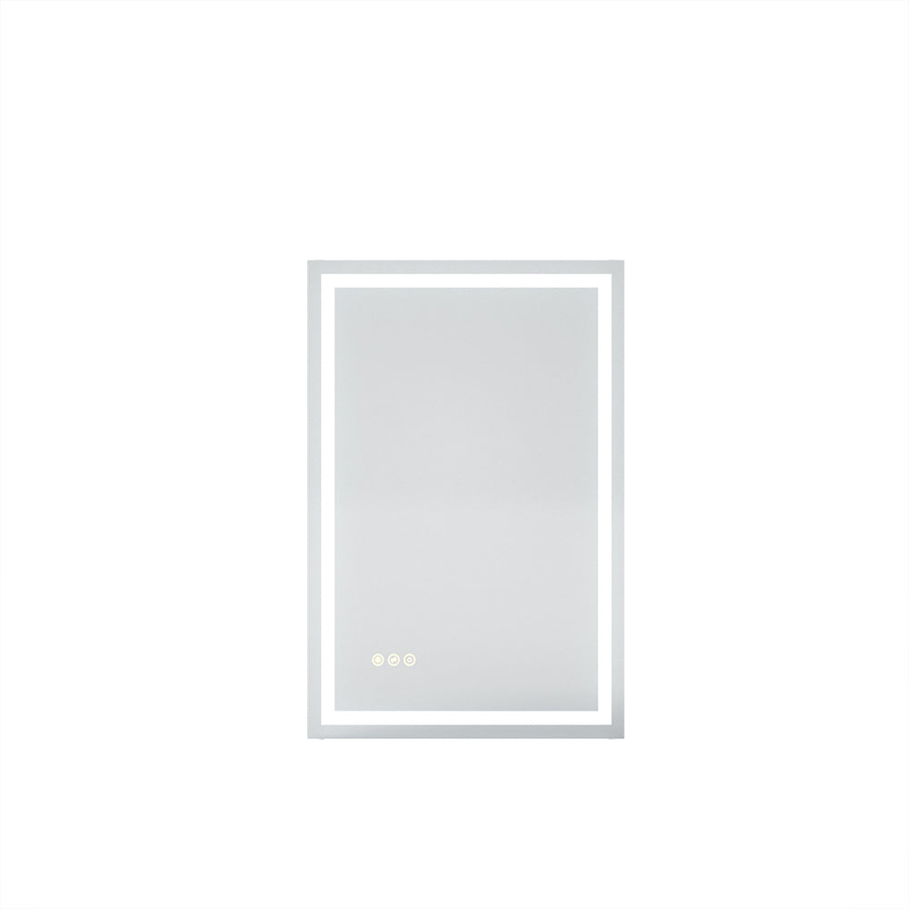 Taimei MD02SF Frameless Rectangular LED Single Bathroom Vanity Mirror in Polished Crystal