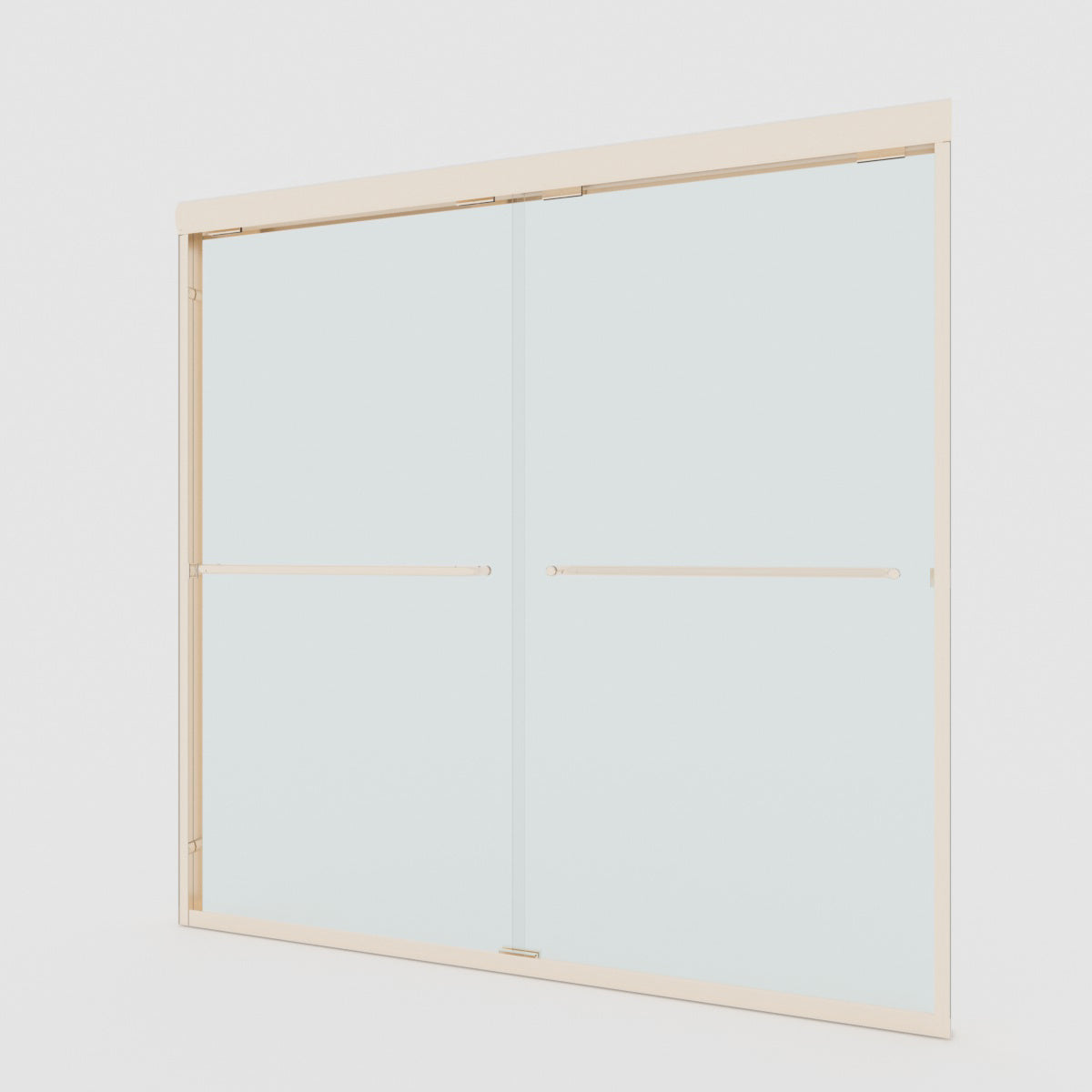Vorth 60 in. W x 56 in. H Sliding Semi Frameless Tub Door in Matte Black Finish with Clear Glass