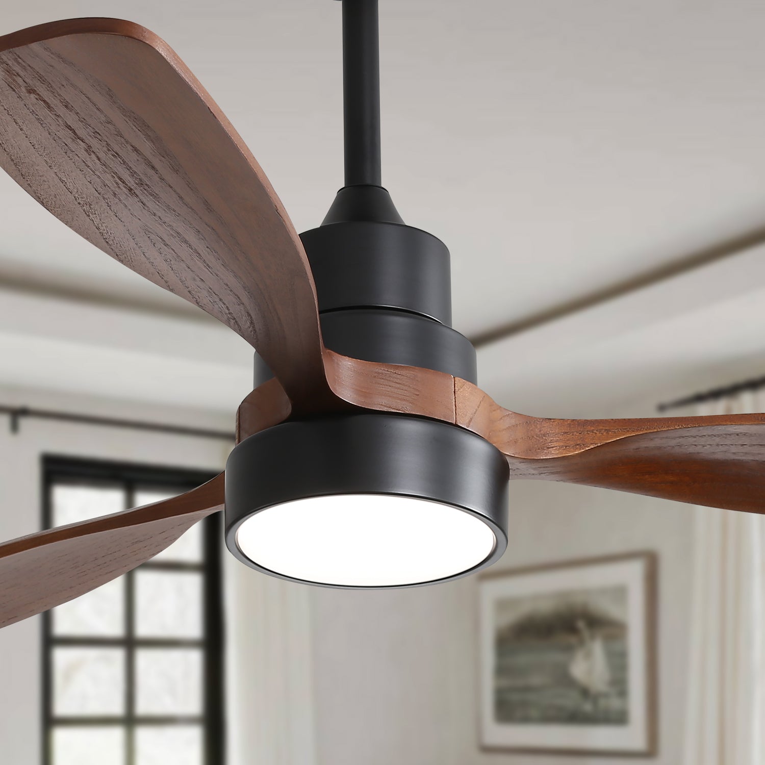 52 in. 5-Blade Indoor Farmhouse Ceiling Fan with Remote Control
